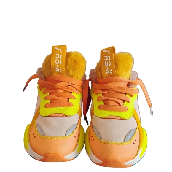 Puma RS-X Cuddle Sneakers 9.5 Faux Fur Pastel Pink - Picture 3 of 12